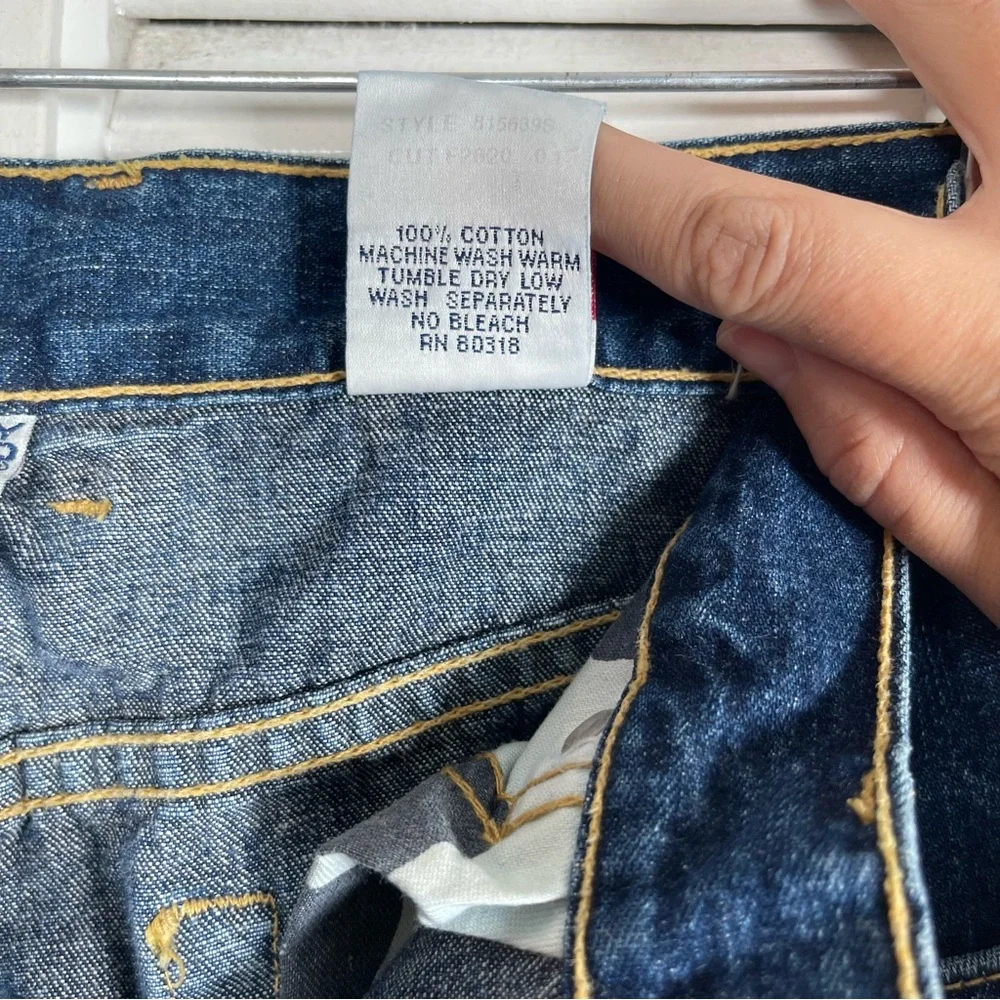 Vintage‎ Y2K Lucky Brand Dungarees Peanut Pant Flare Jeans 8/29 USA Made